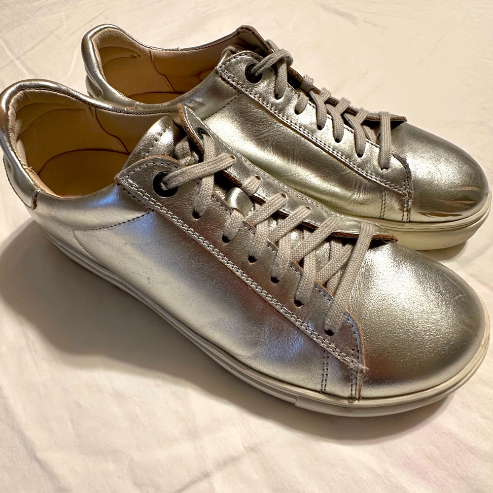 Metallic Silver Birkenstock "Bend" Sneaker - 40 Narrow width!